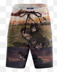Attack - Board Board Short Png,Mikasa Png