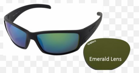 Spotters Sunglasses - Chaos Matt Black Frame With Emerald Lens Sunglasses Png,Chaos Emerald Png