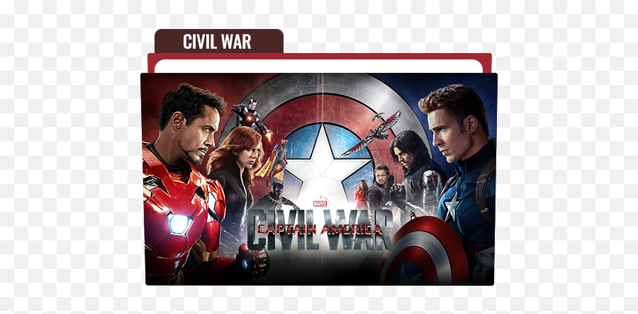 Captain America Civil War Folder Icon Free Download - Designbust Captain America Civil War Png,Captain America Transparent