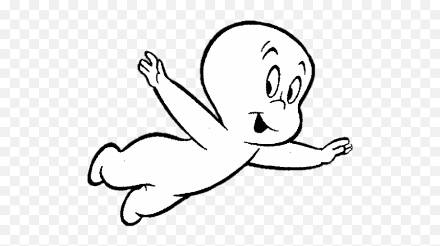 Casper The Friendly Ghost Flying Png Image - Casper The Friendly Ghost,Snapchat Ghost Transparent
