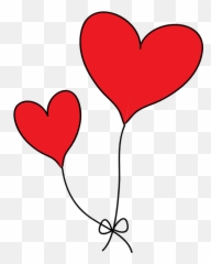Clipart Heart Balloon Transparent - Red Heart Balloon png