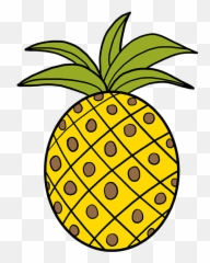 Cartoon Pineapple Drawing Free Download Clipartmag - Easy png