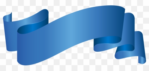 Blue Ribbon Banner Png Free Transparent - Ribon Clipart