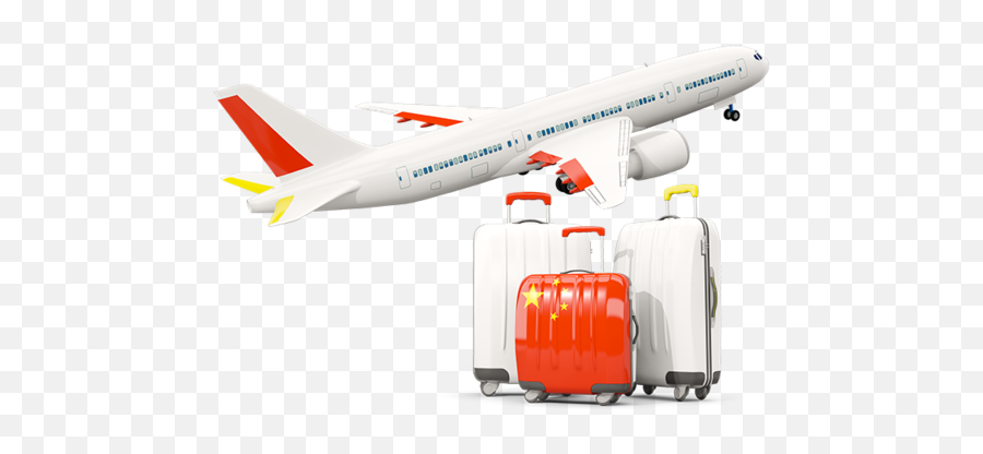 Luggage With Airplane Illustration Of Flag China - Luggage With Flag Flag Of Armenia Png,Airplane Icon Png