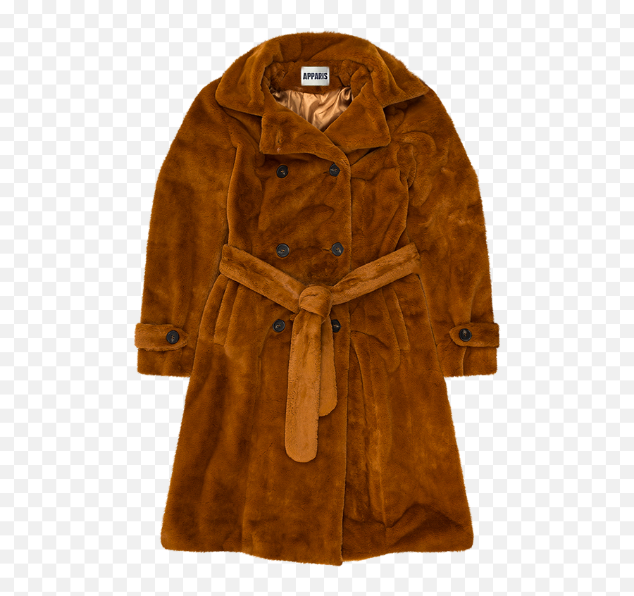 Nicole Chestnut Faux Fur Trench Coat - Overcoat Png,Trench Coat Png