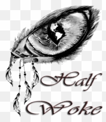Easy Wolf Eyes Drawing Transparent Png - Drawing Wolf Dream Catcher,Woke Eyes Png