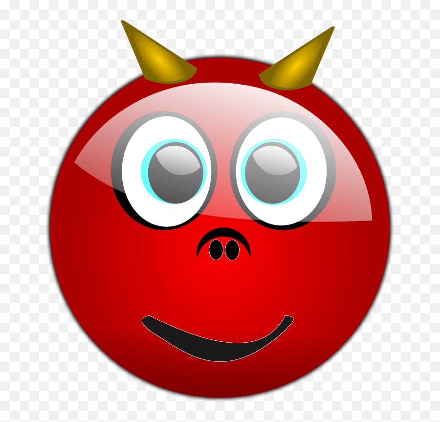 Download Devil Demon Happy Emoticon Emotions Smiley - Red Devil Head Emoji Png,Happy Emoji Png