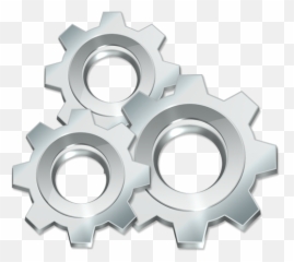Execute Gears Settings Silver Utilities Icon - Download 3d Png