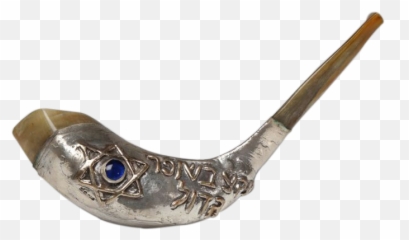 Star Of David Silver Plated Ramu0027s Shofar Horn With Hebrew Text Eye U0026 King Symbol - Solid Png,Shofar Png