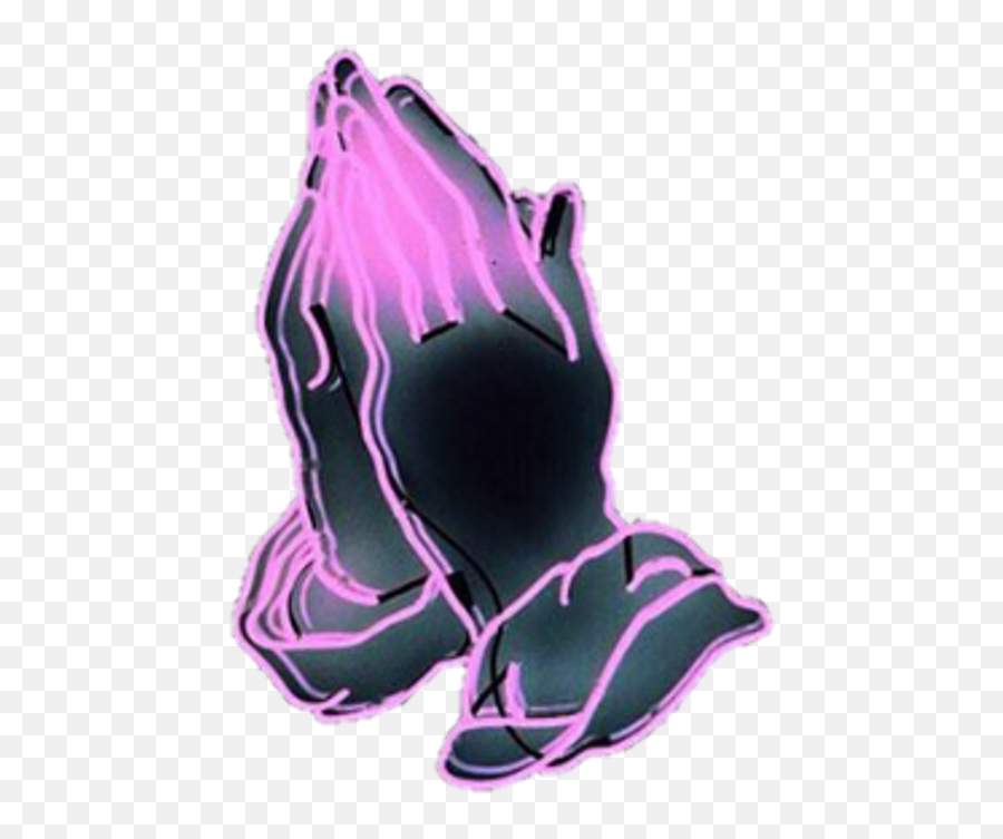 Pray Tumblr Neon Sticker Freetoedit - Do Not Disturb Drake Remix Png,Pray Png