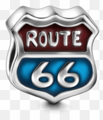 Route 66 Charm Silver - Color Charm Route 66 Png,Route 66 Logo
