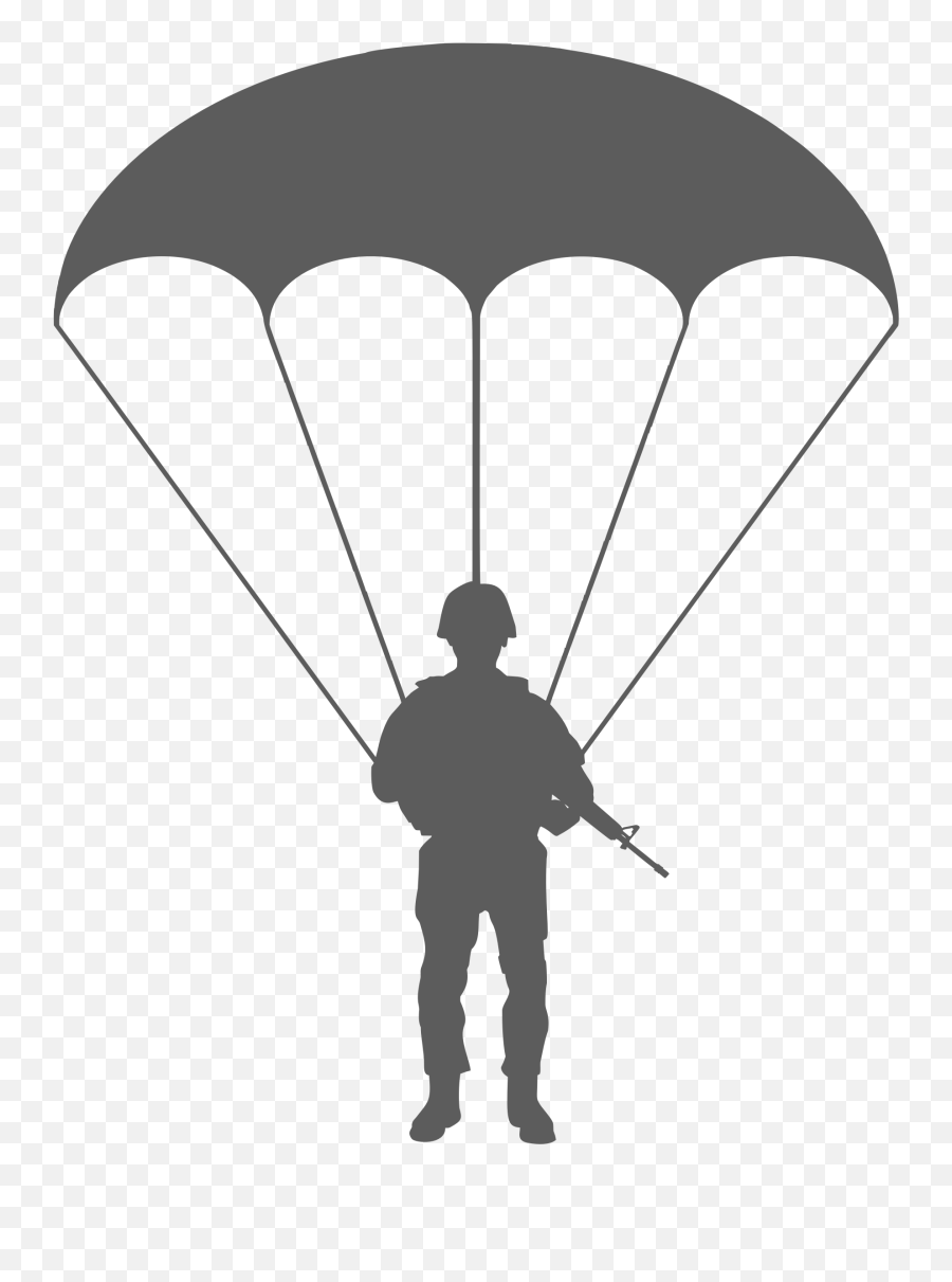 Clipart Paratrooper Silhouette Female Clip - Png Paratrooper Clipart,Female Silhouette Png