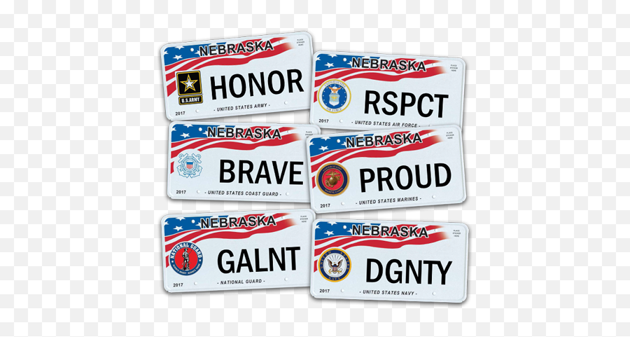 Military Honor Plates Nebraska Department Of Motor Vehicles - Nebraska Veteran License Plates Png,Military Medal Icon