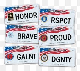 Military Honor Plates Nebraska Department Of Motor Vehicles - Veteran License png