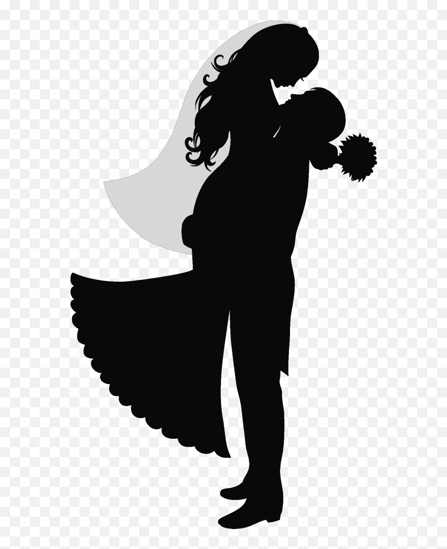 Bridegroom Wedding Cake Topper Clip Art - Bride And Groom Silhouette Clip Art Png,Icon Christ The Bridegroom