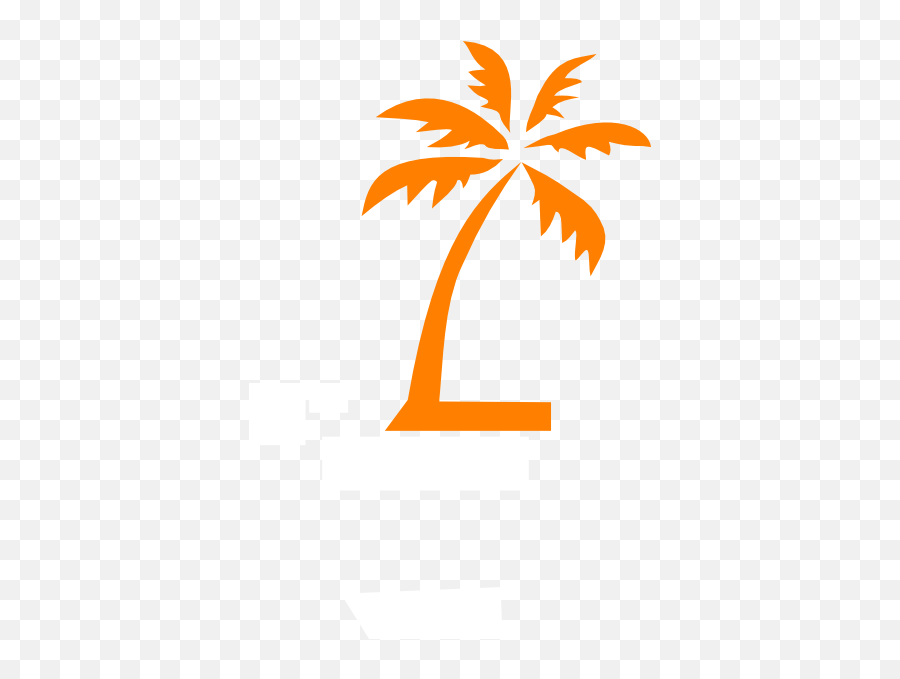 Orange Palm Tree Clip Art - Vector Clip Art Orange Palm Tree Clipart Png,Palm Tree Logo Png