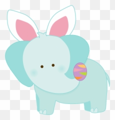 Elephants Clipart Easter Transparent Free - Elephant And Egg Clipart Png,Easter Transparent