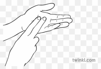 Hand Clapping Two Fingers Music Percussion Sound Bsl N Ks2 - Sign Language png