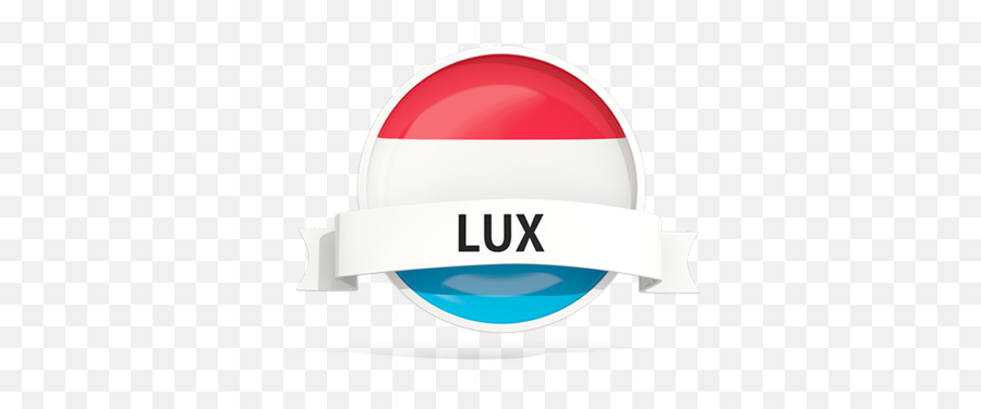 Round Flag With Banner Illustration Of Luxembourg - Illustration Png,Lux Icon