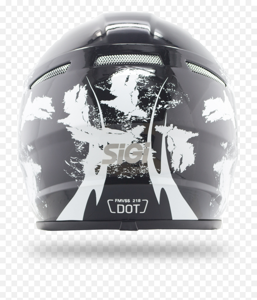 Fearless Ink - Adult Motocross Helmet Sigi Powersports Motorcycle Helmet Png,Icon Helmetsblue Grey White