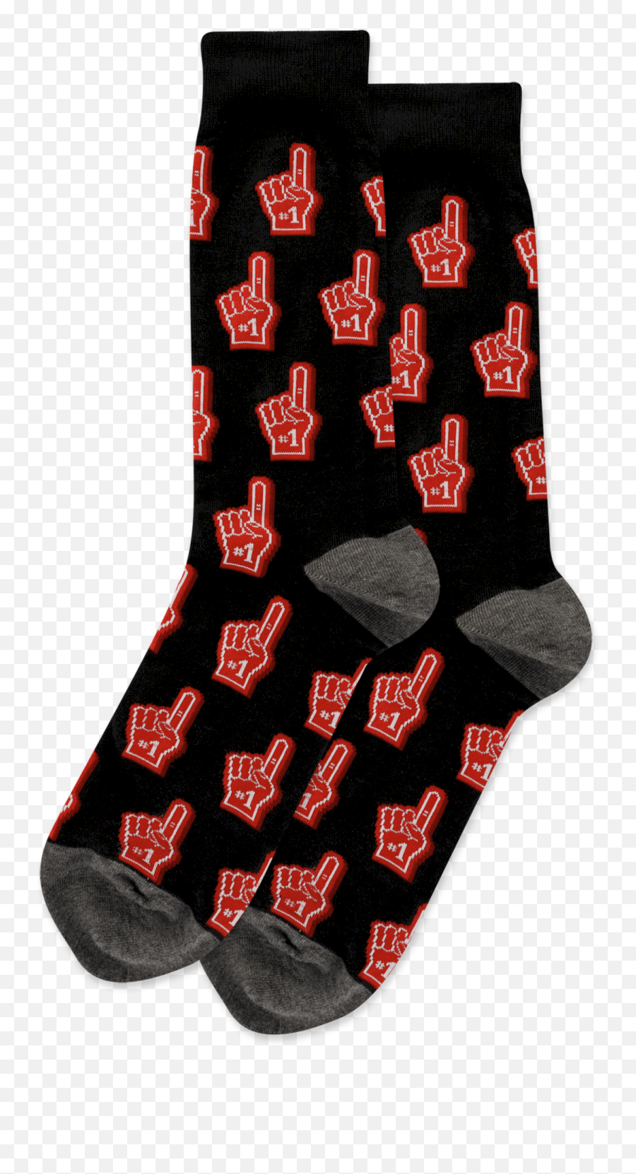 Mens Foam Finger Crew Socks - Sock Png,Foam Finger Png