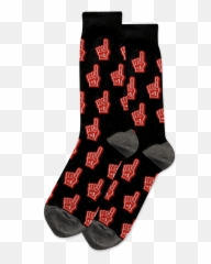 Mens Foam Finger Crew Socks - Sock Png,Foam Finger Png
