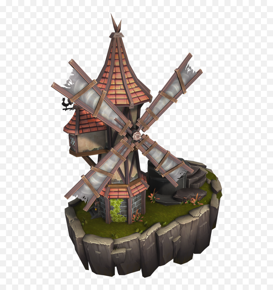 Windmill - Top Down Medieval City U2013 Bitgem Medieval Low Top Down Windmill Png,Tree Top Down Png