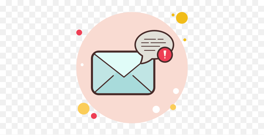 Important Mail Icon In Circle Bubbles Style - Message Icon Aesthetic Png,Email Icon In Circle