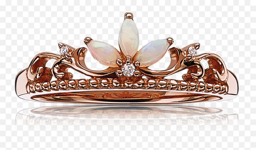 Princess Crown Tiara Ring In Rose Gold - Tiara Gold Princess Crown Png,Princess Crown Png