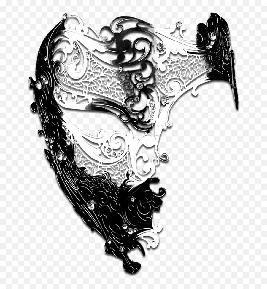 Luxury Mask Mens Signature Phantom Of - Illustration Png,Phantom Of The Opera Mask Png