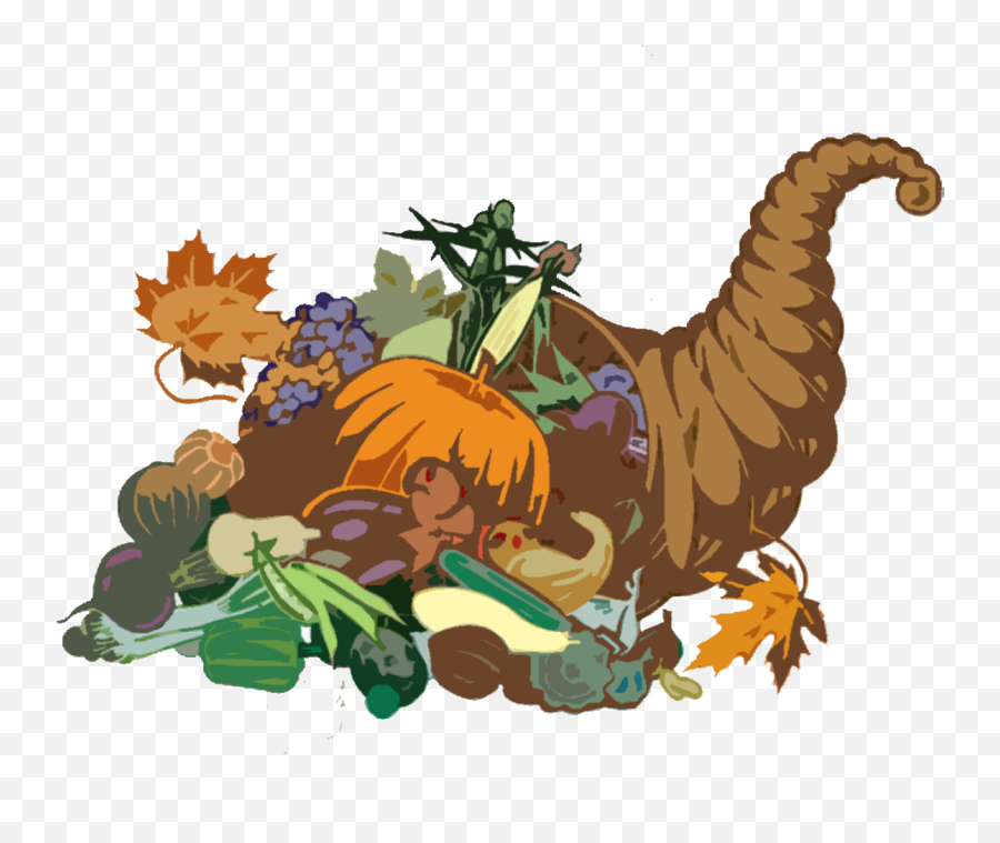First Thanksgiving Feast Clipart Images - Cornucopia Clip Art Png,Cornucopia Png