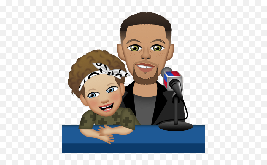 Riley Curry Rules Stephenu0027s Emoji App Thepostgamecom - Stephen Curry Face Drawing Png,Family Emoji Png