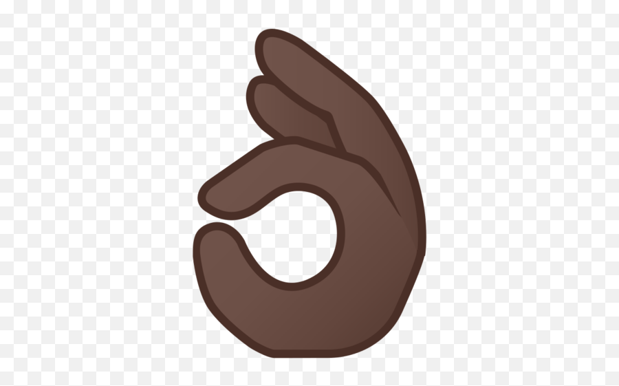 Ok Hand Dark Skin Tone Emoji - Black Ok Hand Emoji Png,Black Hand Png