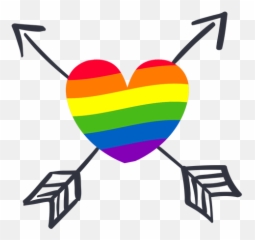 Heart Arrow Rainbow Lgbt Sticker - Transparent PNG u0026 SVG Crossed Arrows Png