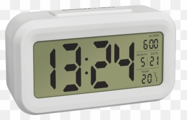Lumio Digital Alarm Clock With Thermometer - Radio Clock png