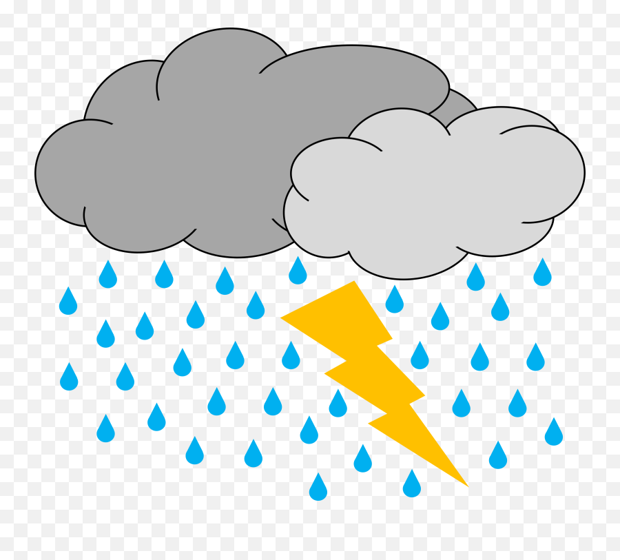 Download Free Png Thunderstorm - Dlpngcom Thunderstorm Rain Clipart,Thunder...