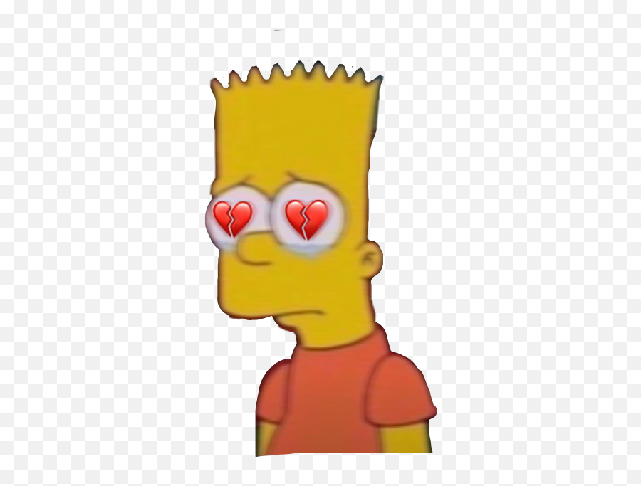 Heart Broken Sad Simpsons Drawings - Bart Simpson Sad Png,Simpsons Transparent