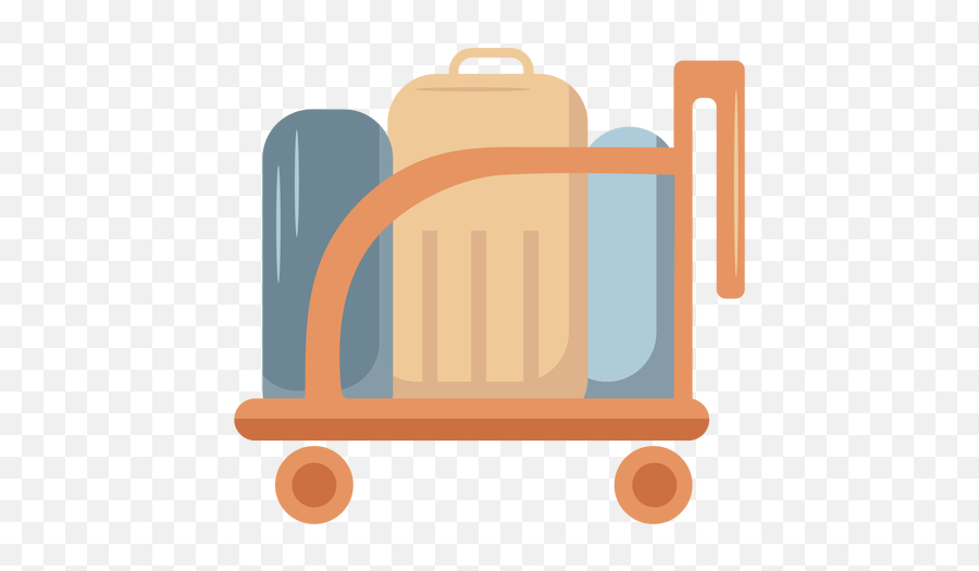 Luggage Trolley Flat - Transparent Png U0026 Svg Vector File Clip Art,Luggage Png