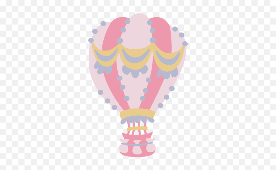 Dotted Pink Hot Air Balloon - Transparent Png U0026 Svg Vector File Desenho Balão De Ar Quente Png,Pink Balloon Png