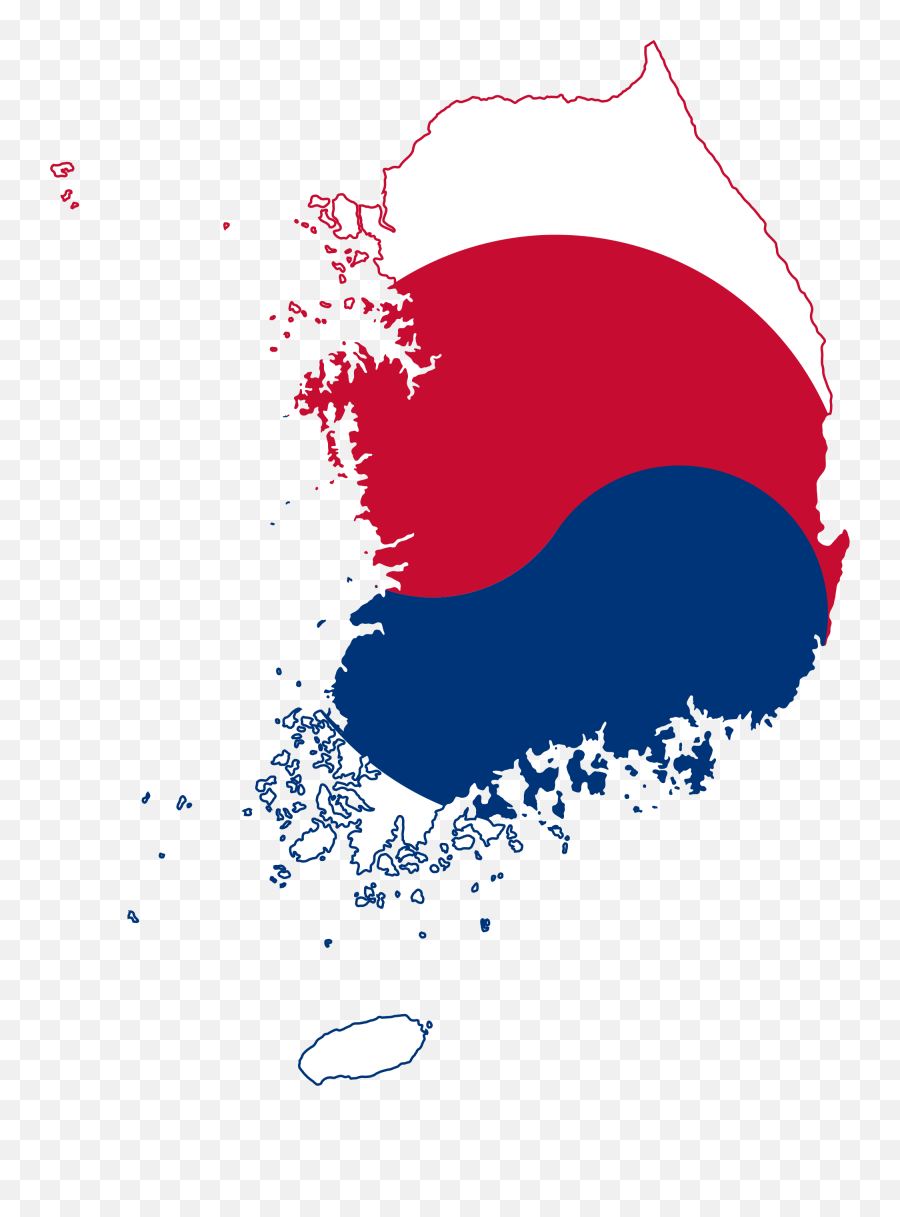 Korean Flag Drawing Free Download - South Korea Map Png,Korean Png