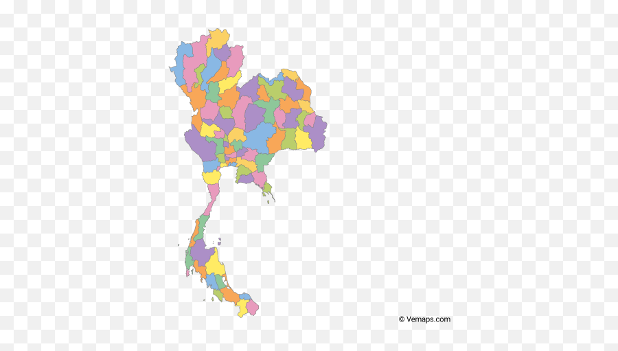 Map Of Thailand With Provinces - Vector Thailand Map Png,Map Png