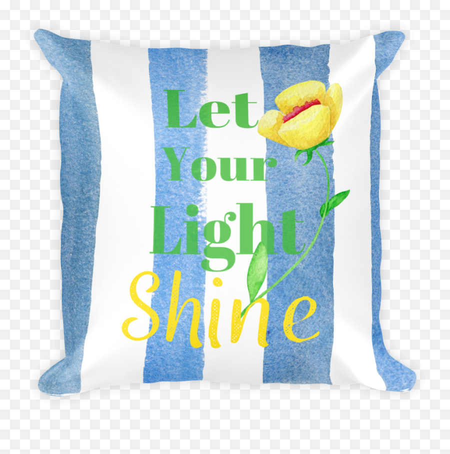 Let Your Light Shine Square Pillow W Insert - Throw Pillow Linen Png,Light Shine Png