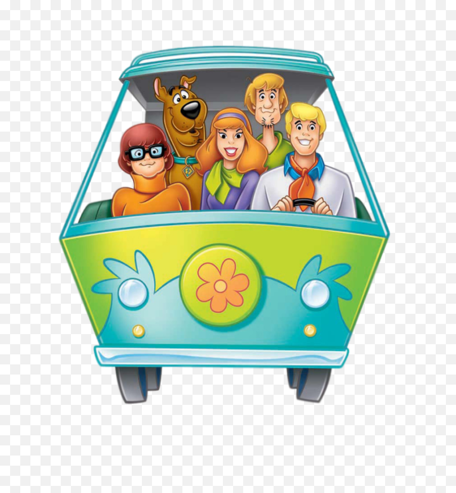 Download Hd Scoobydoo Shaggy Daphne Velma Freddy - Mystery Machine Scooby Doo Png,Shaggy Transparent