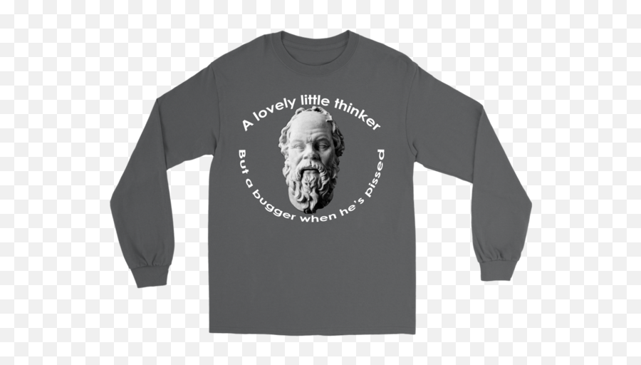 Socrates A Lovely Little Thinker Science Long Tee - Left Chest Print Tshirt Png,Socrates Png