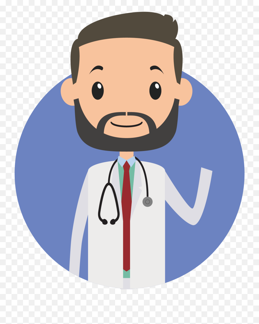 Cartoon Beard Png - Physician The Bearded Cartoon Doctor Doctor Drawing Png,Beard Silhouette Png