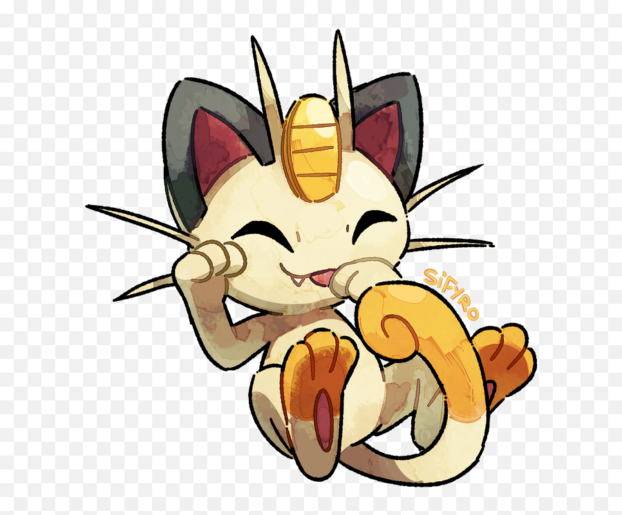 Meowth Hashtag - Fictional Character Png,Meowth Transparent