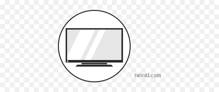 Tv Icon Black And White 2 Illustration - Twinkl Draw A Soccer Ball Step Png,Television Icon Png