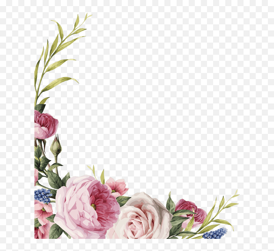 Bohemian Png - Corner Bouquet Of Flowers And Leaves Corner Corner Transparent Flower Png,Flowers Bouquet Png