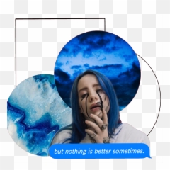 Whenthepartysover Billieeilish Lyrics Sticker By Lily - Blue Themed Phone png