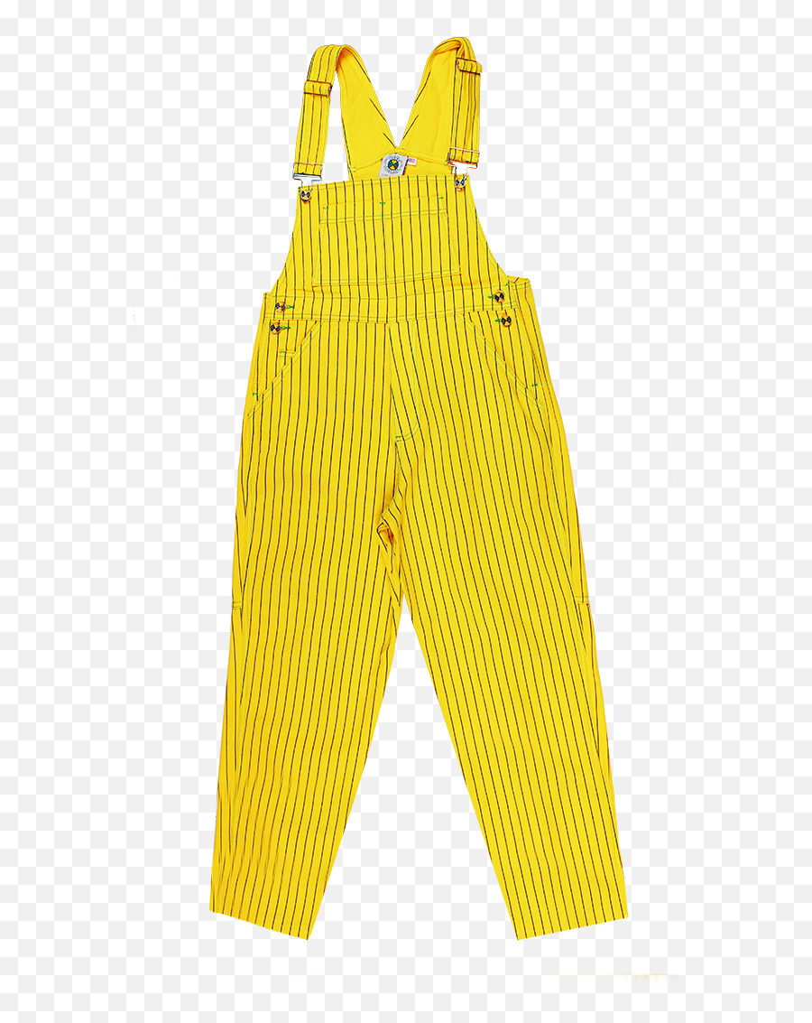 Cross Colours Classic Brushed Twill Overalls - Yellow Pinstripe Full Length Png,Us Icon Twill Pants